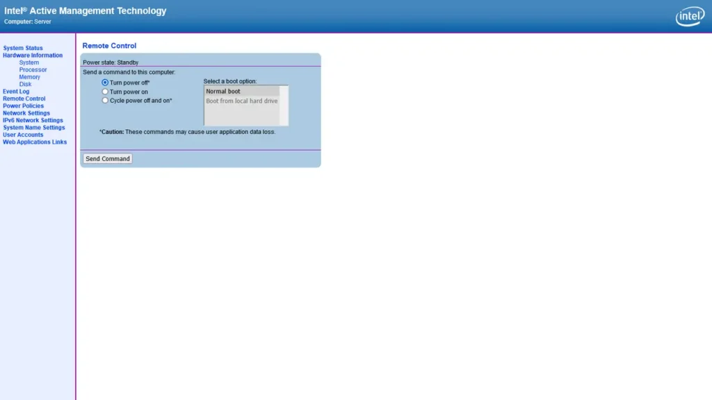 Intel AMT Remote Control