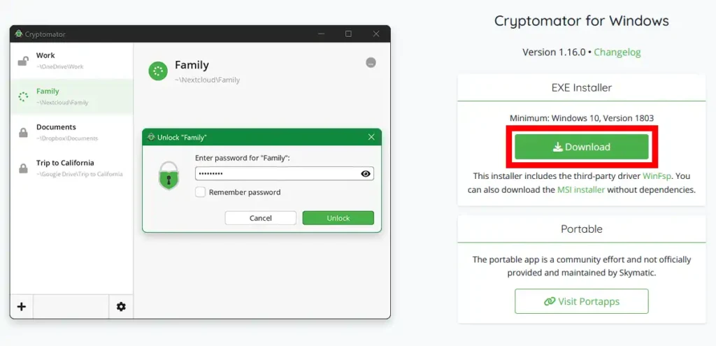 Cryptomatorのダウンロード