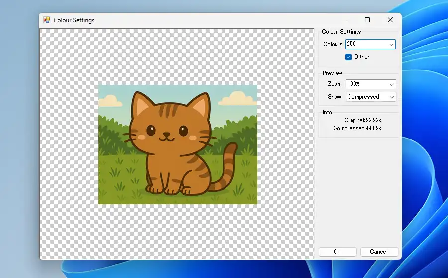 PNGoo Colour Settings