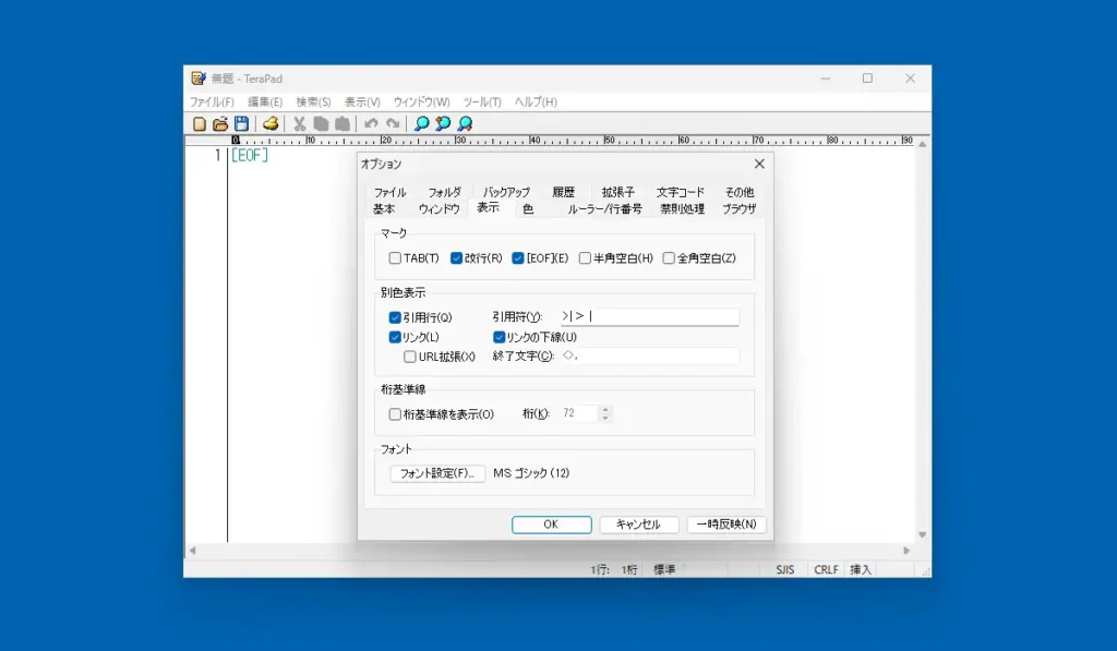 オプション 表示