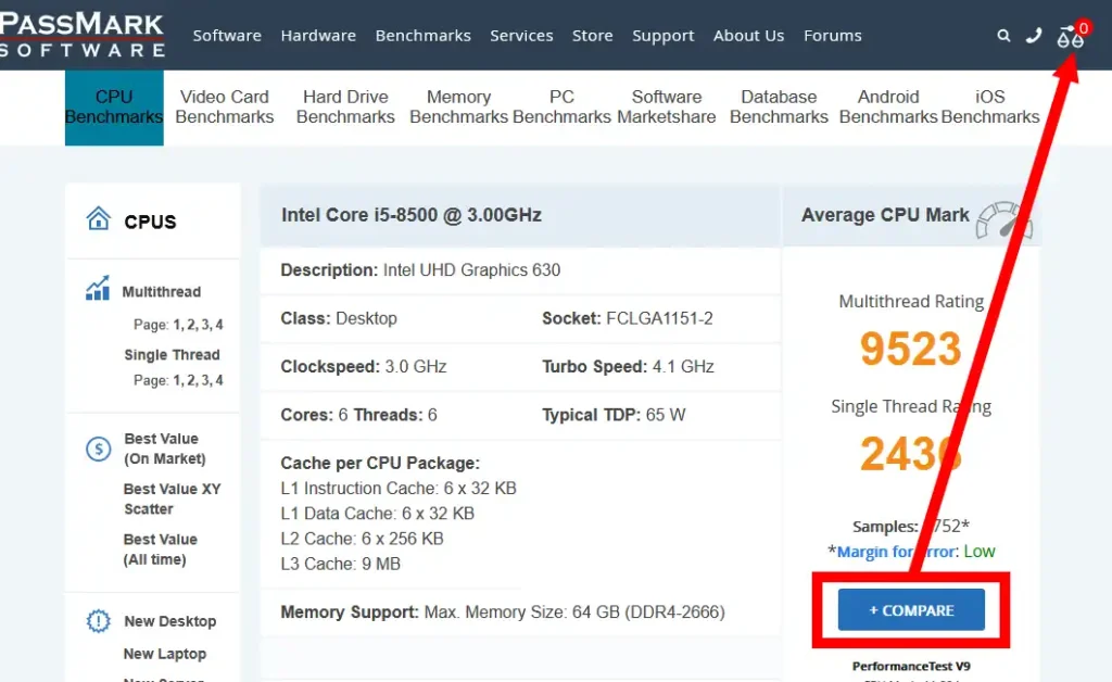 +COMPAREで比較に登録