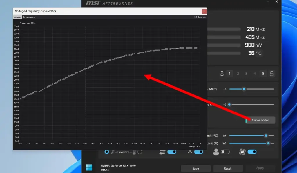 カーブエディタ