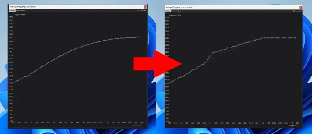 スキャナーによるカーブ設定