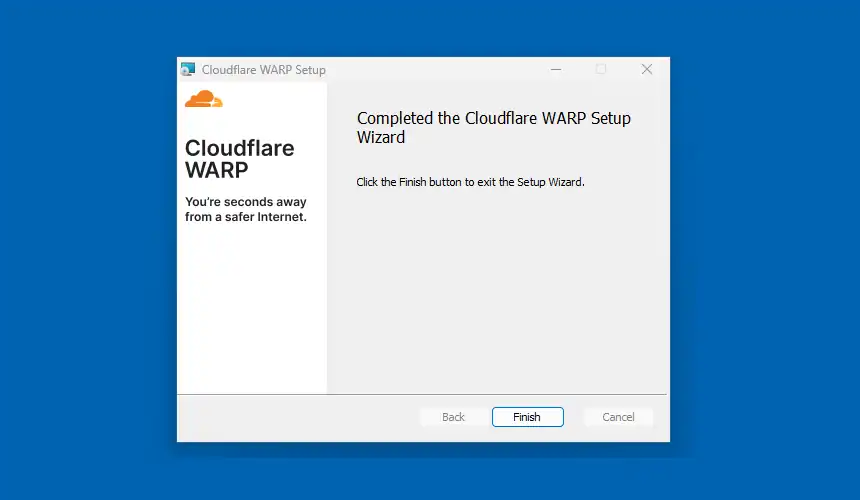 インストール完了画面