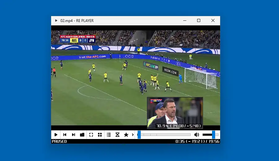 RE PLAYER 再生画面